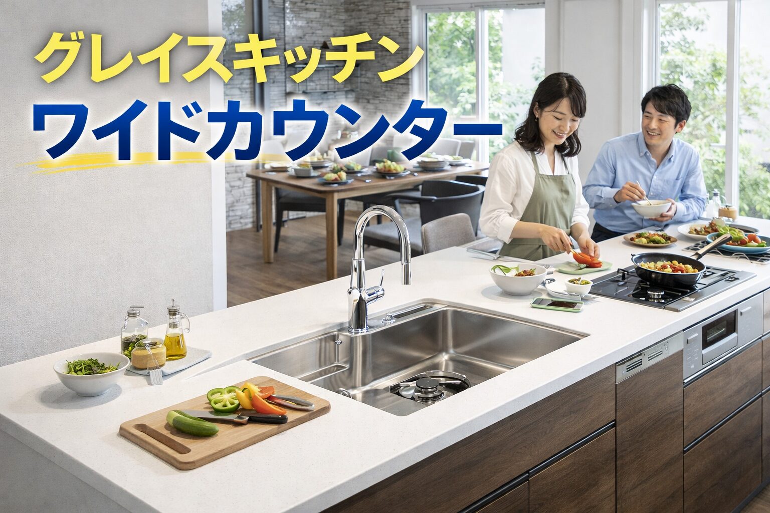 グレイスキッチン ワイドカウンター