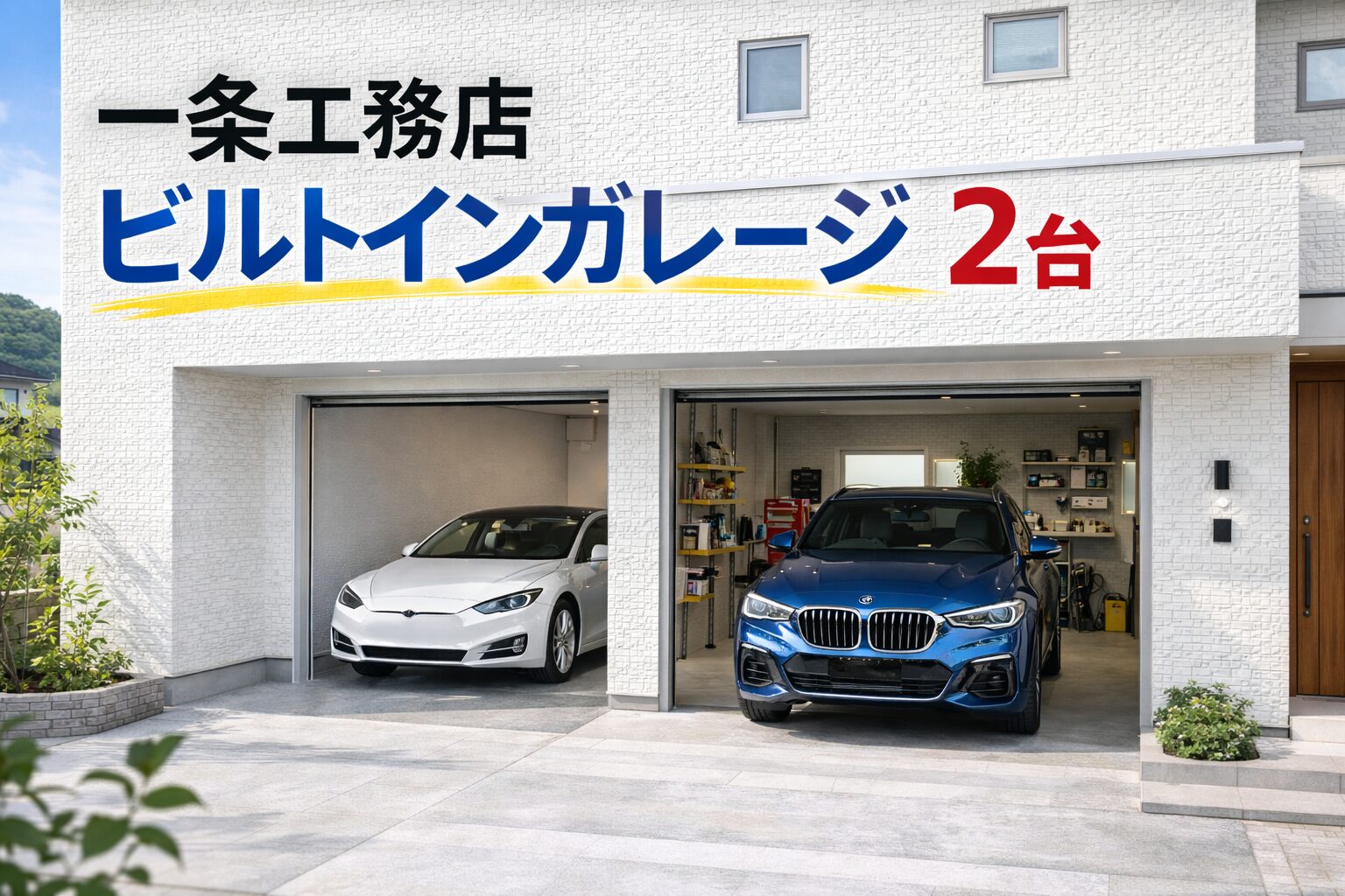 一条工務店 ビルトインガレージ 2台